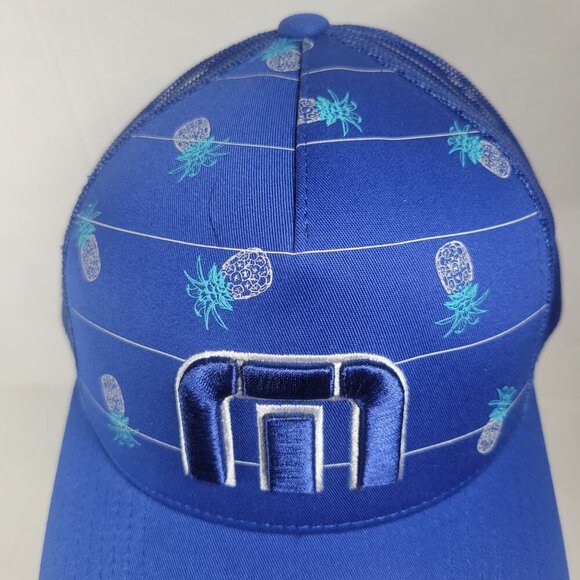 Travis Mathew Blue Big Bend Snapback Pineapple Mesh Back Trucker Hat - Picture 7 of 7